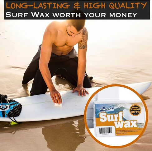 EHOMEA2Z Surf Wax دافئ استوائي حار عالي الأداء طبيعي بالكامل 1,2,3,4,6,12 عبوة من رائحة المانجو وشمع ركوب الأمواج وألواح التزلج على الماء لزجة in Kuwait