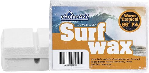 EHOMEA2Z Surf Wax دافئ استوائي حار عالي الأداء طبيعي بالكامل 1,2,3,4,6,12 عبوة من رائحة المانجو وشمع ركوب الأمواج وألواح التزلج على الماء لزجة in Kuwait