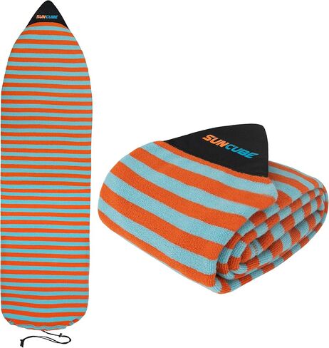 SUN CUBE Surfboard Sock Cover, Protective Surf Bag for Surfing Board, Light Stretchy Surfbag Sock Sleeve for Longboard, Hybrid, Shortboard in Saudi Arabia