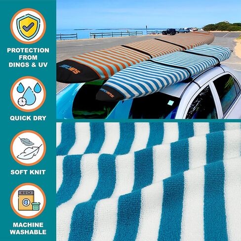 SUN CUBE Surfboard Sock Cover, Protective Surf Bag for Surfing Board, Light Stretchy Surfbag Sock Sleeve for Longboard, Hybrid, Shortboard in Kuwait