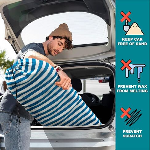 SUN CUBE Surfboard Sock Cover, Protective Surf Bag for Surfing Board, Light Stretchy Surfbag Sock Sleeve for Longboard, Hybrid, Shortboard in Kuwait