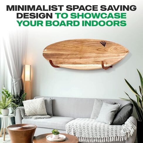 COR Surf Surfboard Wall Rack for Longboards and Shortboards | Beautiful Wood Wall Display Mount Works Indoor and Outdoor in Kuwait