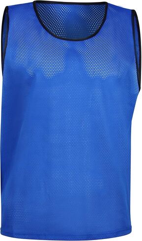 Figure Out Sports Scrimmage Team Practice Nylon Mesh Vests Pinnies Jerseys Adult Soccer, Basketball, Football (12 pcs) in Saudi Arabia