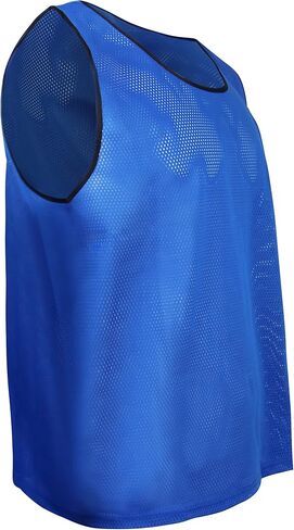 Figure Out Sports Scrimmage Team Practice Nylon Mesh Vests Pinnies Jerseys Adult Soccer, Basketball, Football (12 pcs) in Saudi Arabia