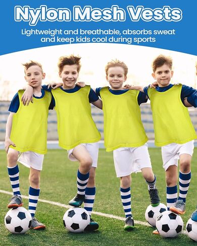 36 Pcs Pinnies Youth Scrimmage Vests Youth Pinnies for Sports Kids Soccer Basketball Jersey Practice Soccer Pinnies in Saudi Arabia
