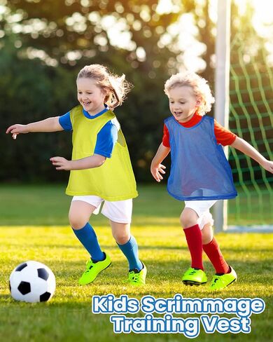 36 Pcs Pinnies Youth Scrimmage Vests Youth Pinnies for Sports Kids Soccer Basketball Jersey Practice Soccer Pinnies in Saudi Arabia