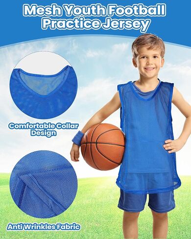 36 Pcs Pinnies Youth Scrimmage Vests Youth Pinnies for Sports Kids Soccer Basketball Jersey Practice Soccer Pinnies in Saudi Arabia