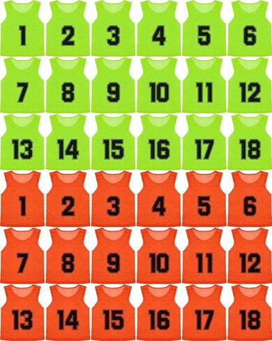 36 Pcs Pinnies Youth Scrimmage Vests Youth Pinnies for Sports Kids Soccer Basketball Jersey Practice Soccer Pinnies in Saudi Arabia