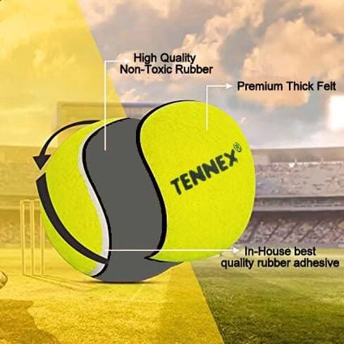 كرة تنس الكريكيت صفراء فاتحة/ناعمة | الحجم القياسي | لعبة الكريكيت تحت الإبط in Kuwait