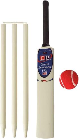 مجموعة مضرب الكريكيت للصغار هدية خشبية مقاس 4، 6 تتضمن حقيبة حمل مضرب الكريكيت in Kuwait
