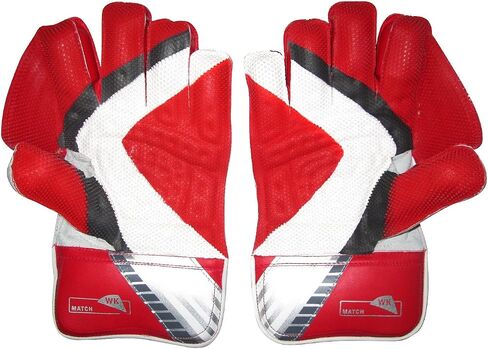 قفازات SS Legend Premium Cricket Wicket Keeping Gloves للرجال مقاس (خيارات الألوان الأحمر والأزرق والفضي والأسود) in Saudi Arabia