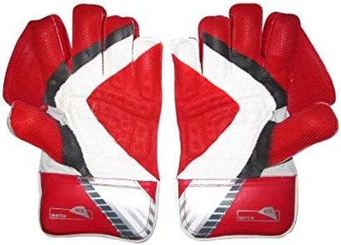 قفازات SS Legend Premium Cricket Wicket Keeping Gloves للرجال مقاس (خيارات الألوان الأحمر والأزرق والفضي والأسود) in Saudi Arabia