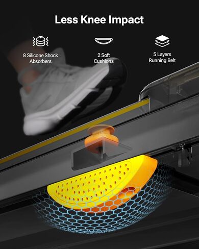 جهاز مشي UREVO تحت المكتب، وسادة مشي للمنزل/المكتب، جهاز مشي محمول 2.25 حصان، آلة الركض للمشي بسعة وزن 265 رطل، شاشة LED للتحكم عن بعد باللون الأسود in Kuwait