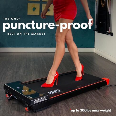 REVO Walking Pad Treadmill for Home with Remote | Portable Under Desk Treadmills with 0.5-4mph Speed Range | 300lbs Max Weight & 6ft 6in Max Height | Backed by 2 Year Promise in Saudi Arabia