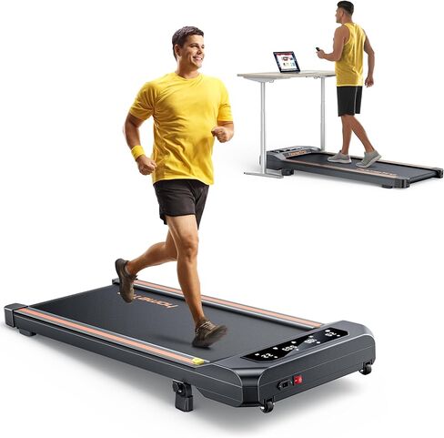 2.5HP Walking Pad with Incline, Compact Treadmill for Home/Office, Portable Under Desk Treadmills 300lbs for Jogging/Running, with LED Display/APP&Remote Control/Handy Lube Hole, Assembly Free in Saudi Arabia