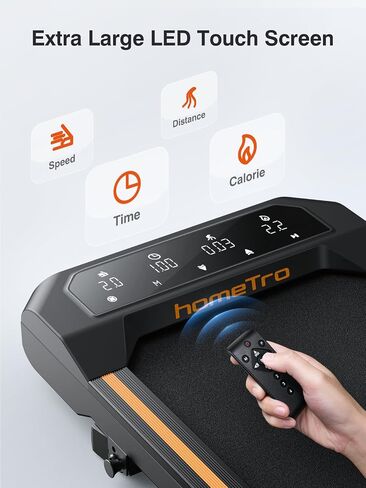 2.5HP Walking Pad with Incline, Compact Treadmill for Home/Office, Portable Under Desk Treadmills 300lbs for Jogging/Running, with LED Display/APP&Remote Control/Handy Lube Hole, Assembly Free in Saudi Arabia