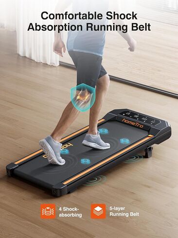 2.5HP Walking Pad with Incline, Compact Treadmill for Home/Office, Portable Under Desk Treadmills 300lbs for Jogging/Running, with LED Display/APP&Remote Control/Handy Lube Hole, Assembly Free in Saudi Arabia