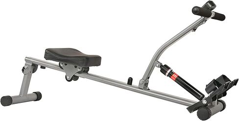 Sunny Health & Fitness Compact Adjustable Rowing Machine with 12 Levels of Complete Body Workout Resistance and Optional SunnyFit App Enhanced Connectivity in Kuwait