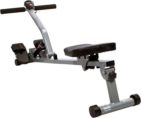 Sunny Health & Fitness Compact Adjustable Rowing Machine with 12 Levels of Complete Body Workout Resistance and Optional SunnyFit App Enhanced Connectivity in Kuwait