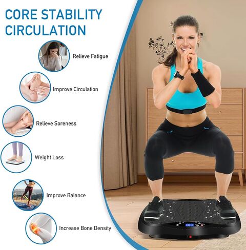 Vibration Plate Exercise Machine with Remote Control, Vibration Platform for Weight Loss, Whole Body Workout Machine, Fitness Machine, Foots Massage, Pain Relief, Home Office in Kuwait