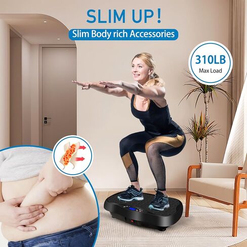 Vibration Plate Exercise Machine with Remote Control, Vibration Platform for Weight Loss, Whole Body Workout Machine, Fitness Machine, Foots Massage, Pain Relief, Home Office in Kuwait