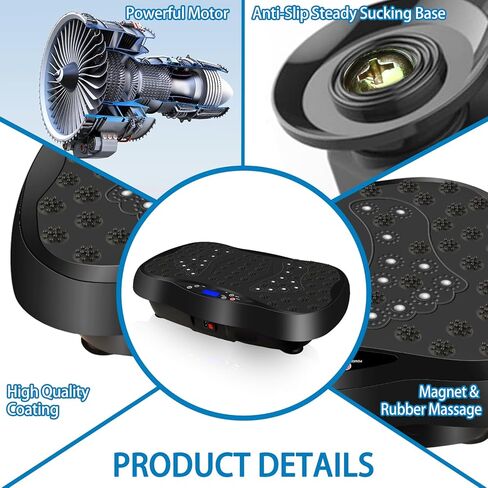 Vibration Plate Exercise Machine with Remote Control, Vibration Platform for Weight Loss, Whole Body Workout Machine, Fitness Machine, Foots Massage, Pain Relief, Home Office in Kuwait