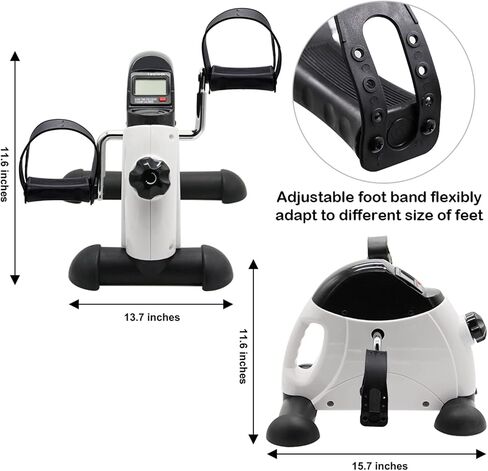 Hausse Portable Exercise Pedal Bike for Legs and Arms, Mini Exercise Peddler with LCD Display in Saudi Arabia
