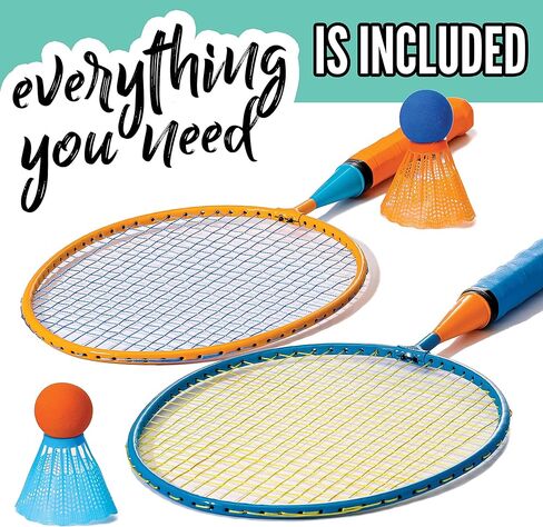 مجموعة مضارب كرة الريشة الرياضية من فرانكلين - سماشمينتون، كبيرة الحجم - مجموعة شبابية في الفناء الخلفي للاعبين مع طيور للأطفال in Kuwait