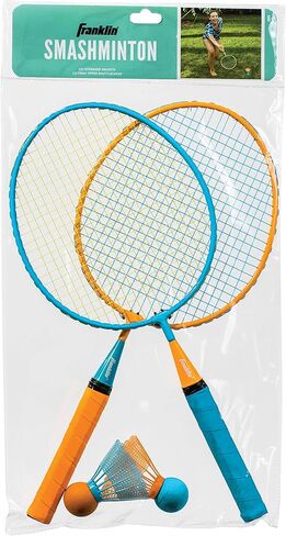 مجموعة مضارب كرة الريشة الرياضية من فرانكلين - سماشمينتون، كبيرة الحجم - مجموعة شبابية في الفناء الخلفي للاعبين مع طيور للأطفال in Kuwait