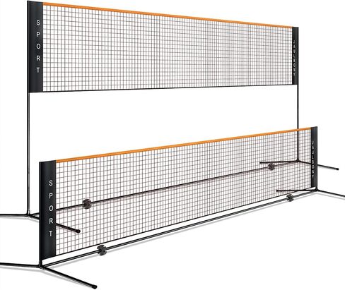 Pickleball Net Volleyball Net Outdoor Height Adjustable 17ft/10ft x 7.2ft Badminton Net Backyard Game Tennis Portable for Junior Kid Soccer Pool Sports High School in Saudi Arabia