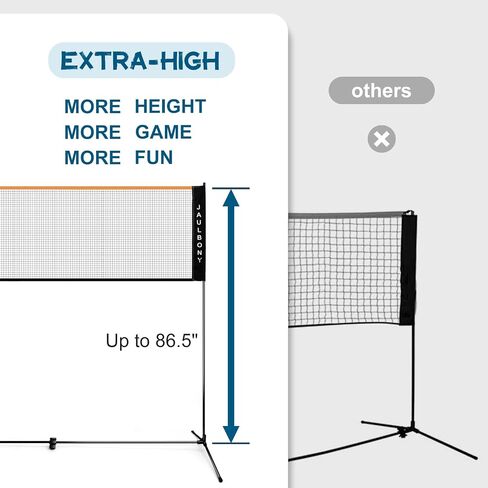 Pickleball Net Volleyball Net Outdoor Height Adjustable 17ft/10ft x 7.2ft Badminton Net Backyard Game Tennis Portable for Junior Kid Soccer Pool Sports High School in Saudi Arabia