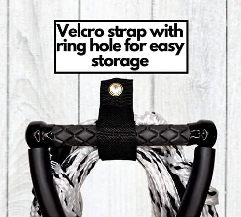 حبل Wakesurf بمقبض - حبل سحب قابل للتعديل بطول 25 قدم مع مقبض بطول 10 بوصات in Kuwait