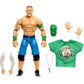 Mattel WWE Elite Collection WrestleMania Action Figure Set, John Cena Collectible with Accessory & Nicholas Build-A-Figure Parts