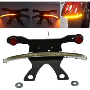 HDBUBALUS LED Fender Amber Smoked Lens Tail Light Bracket Fit for Victory Vegas 2003-2017