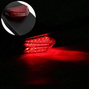 MACHSWON Enduro Fender Rear Tail Light for Motorcycle & Dirt Bike, 12V Universal LED Brake Stop Lamp Rear Tail Lights for XR DRZ KLX KMX, Red Light