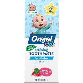 Orajel Kids Elmo Training Toothpaste Fluoride-Free 1 Pediatrician Recommended Fluoride-Free Toothpaste 1.5oz Tube