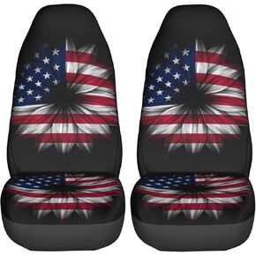 Foruidea Funny Black White Skull Car Seat Covers Universal 2 Pcs Auto Front Seat Cover Fit Most Cars,SUV,Sedan,Trucks