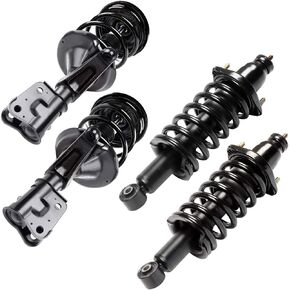 ECCPP Complete Struts Spring Assembly Front Rear Struts Shock Absorber Shock Struts Coil Spring Fit for Honda Civic 2001 2002 2003 2004 2005 1.3L 1.7L Hybrid Models Set of 4