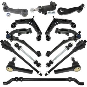 TRQ Front Steering & Suspension Kit Compatible with 01-12 Chevrolet GMC 03-09 Hummer