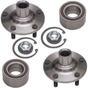 518519 x2 Front Wheel Bearing and Hub Compatible with 2010 2011 2012 2013 Fo-rd Transit Connect [5 Stud, Hub Repair Kit]