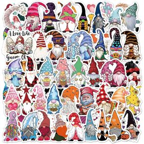 120PCS Gnome Stickers Bulk, Halloween Thanksgiving Christmas Valentine's Day and Birthday Party Favor Stickers for Kids, Vinyl Waterproof Stickers for Water Bottles, Skateboards, Stationery, Greeting