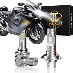 Compatible for 1999-2007 Suzuki GSXR 1300 Hayabusa / 2005 2006 Suzuki GSXR 1000 Headlights, H7 9005 Headligh Bulbs Conversion Kits, 6000K Bright White, 500% Brightness, 2-Pack