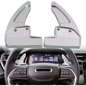 for Jeep Grand Cherokee/Grand Cherokee 4xe/Grand Cherokee L Steering Wheel Shift Paddle Extenders Auto Accessories（2022-2024）（Black）