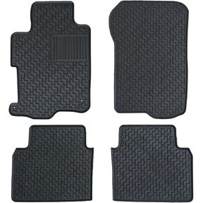 Floor Mats Compatible with 2013-2017 Honda Accord 9th Generation, Custom Fit All Weather Honda Acoord Car Mats, Latex Heavy Duty Full Set Floor Liners Black, 2014 2015 2016