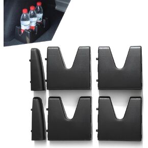 6 PCS Car Multifunctional Trunk Holder, PP Stable Structure Trunk Cargo Fixing Divider Organizer, Small and Portable Quick Installation Accessories, Suitable for Most Cars SUVs Trucks (Black)