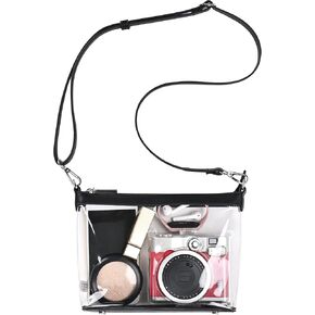 GM LIKKIE Clear Cross Body Bag, Clear Zipper Purses for Women, Stadium Approved Women Shoulder Handbag