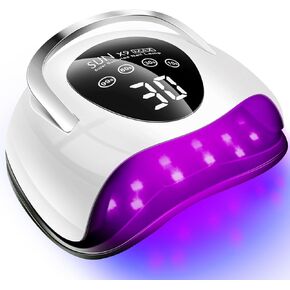 220W LED UV Light Dryer for Nails Gel Polish with 57 Lamp Beads 4 Timer Setting & LCD Touch Display Screen, Auto Sensor, Professional Nail Light