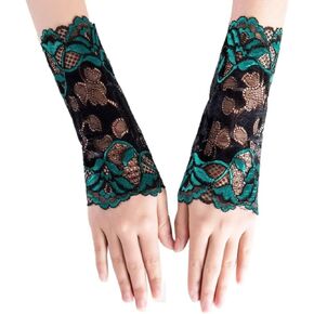 Fingerless Gloves Women Lace Wrist Cuffs Fake Sleeves Costume Accessory For Wedding Halloween Party