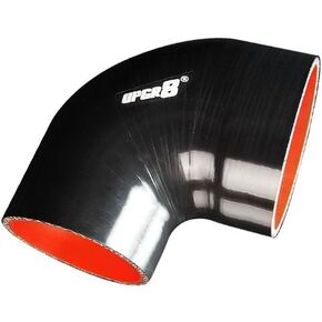 خرطوم السيليكون Upgr8 Universal ذو 4 طبقات عالي الأداء 90 درجة للكوع المخفض (3.5 بوصة (89 مم) إلى 4.0 بوصة (102 مم)، أسود) in Kuwait