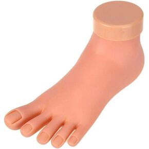 AORAEM Practice Fake Foot Flexible Movable Soft Silicone Fake Foot Tool for Nails Training Display